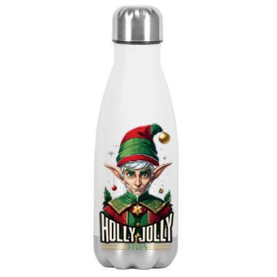 Holly Jolly Elves Stainless Steel Insulated Water Bottle