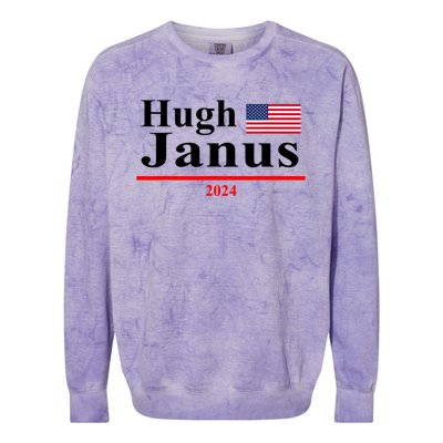 Hugh Janus Funny Presidential Election President 2024 Colorblast Crewneck Sweatshirt