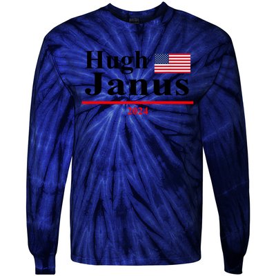 Hugh Janus Funny Presidential Election President 2024 Tie-Dye Long Sleeve Shirt