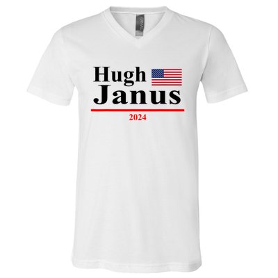 Hugh Janus Funny Presidential Election President 2024 V-Neck T-Shirt