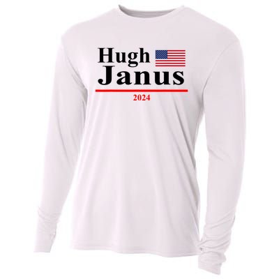 Hugh Janus Funny Presidential Election President 2024 Cooling Performance Long Sleeve Crew