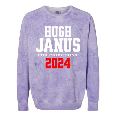 Hugh Janus Funny Presidential Election President 2024 Colorblast Crewneck Sweatshirt