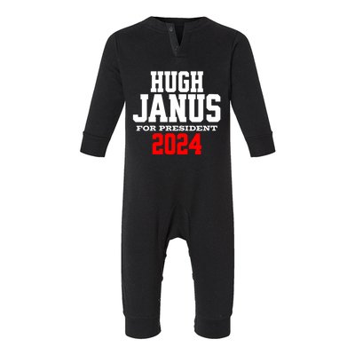 Hugh Janus Funny Presidential Election President 2024 Infant Fleece One Piece