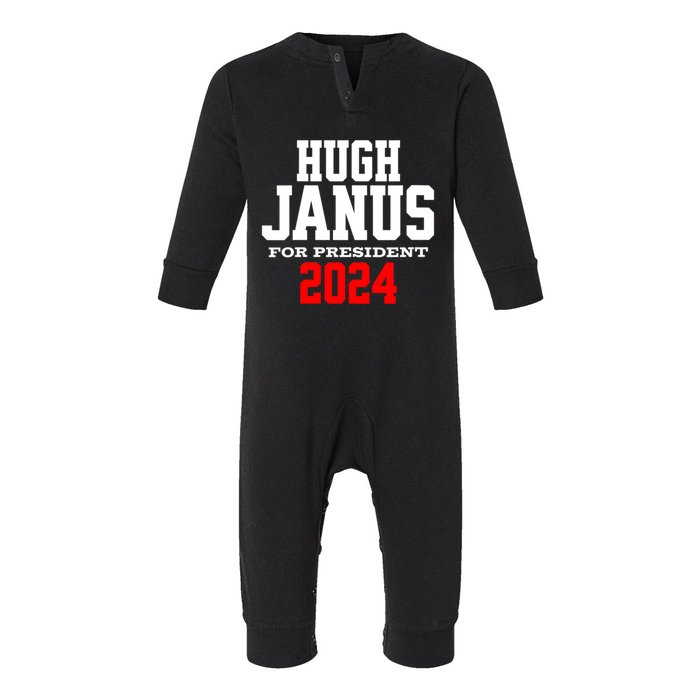 Hugh Janus Funny Presidential Election President 2024 Infant Fleece One Piece