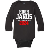 Hugh Janus Funny Presidential Election President 2024 Baby Long Sleeve Bodysuit