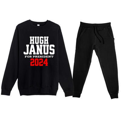 Hugh Janus Funny Presidential Election President 2024 Premium Crewneck Sweatsuit Set