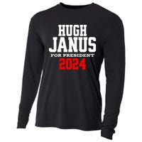 Hugh Janus Funny Presidential Election President 2024 Cooling Performance Long Sleeve Crew