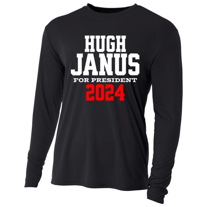 Hugh Janus Funny Presidential Election President 2024 Cooling Performance Long Sleeve Crew