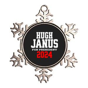 Hugh Janus Funny Presidential Election President 2024 Metallic Star Ornament