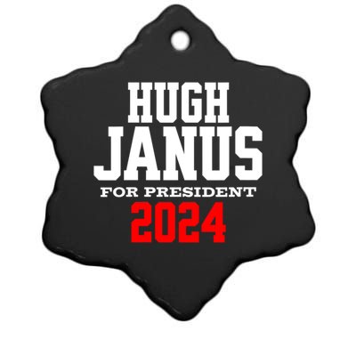 Hugh Janus Funny Presidential Election President 2024 Ceramic Star Ornament