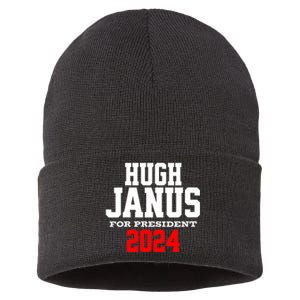 Hugh Janus Funny Presidential Election President 2024 Sustainable Knit Beanie