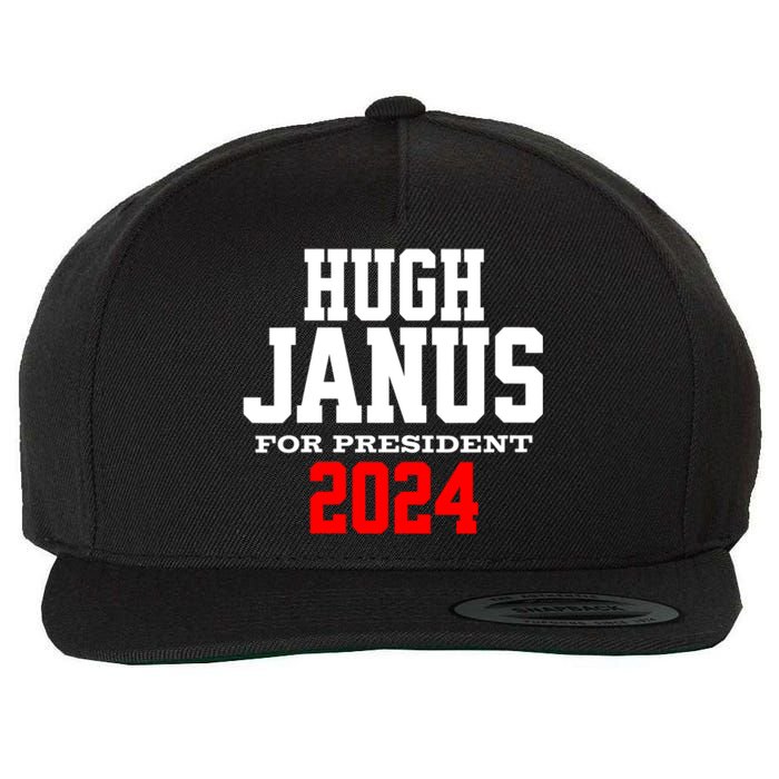 Hugh Janus Funny Presidential Election President 2024 Wool Snapback Cap