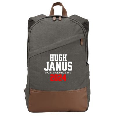 Hugh Janus Funny Presidential Election President 2024 Cotton Canvas Backpack