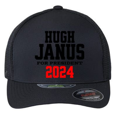 Hugh Janus Funny Presidential Election President 2024 Flexfit Unipanel Trucker Cap