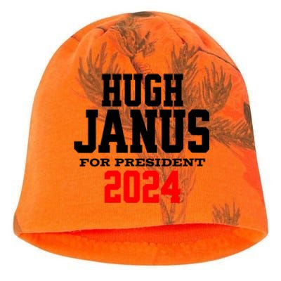 Hugh Janus Funny Presidential Election President 2024 Kati - Camo Knit Beanie