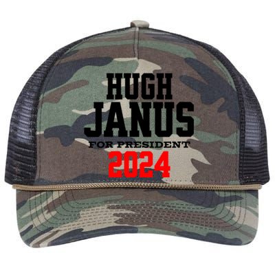 Hugh Janus Funny Presidential Election President 2024 Retro Rope Trucker Hat Cap