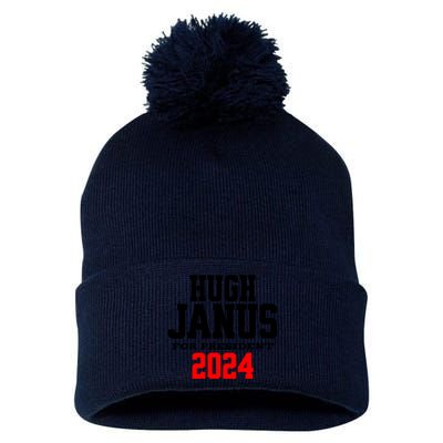 Hugh Janus Funny Presidential Election President 2024 Pom Pom 12in Knit Beanie