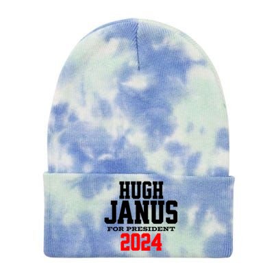 Hugh Janus Funny Presidential Election President 2024 Tie Dye 12in Knit Beanie