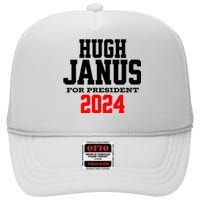 Hugh Janus Funny Presidential Election President 2024 High Crown Mesh Back Trucker Hat