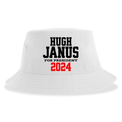 Hugh Janus Funny Presidential Election President 2024 Sustainable Bucket Hat