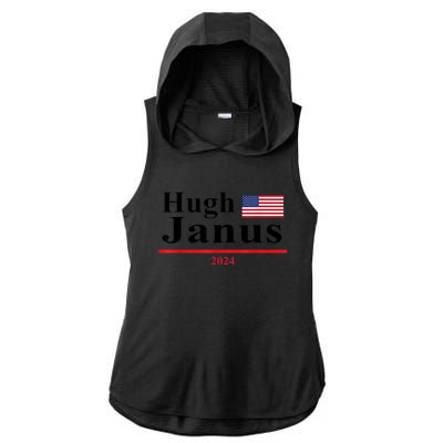 Hugh Janus Funny Presidential Election 2024 Parody Innuendo Ladies PosiCharge Tri-Blend Wicking Draft Hoodie Tank