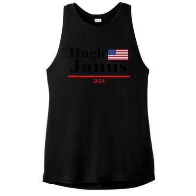 Hugh Janus Funny Presidential Election 2024 Parody Innuendo Ladies PosiCharge Tri-Blend Wicking Tank