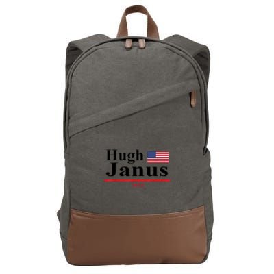 Hugh Janus Funny Presidential Election 2024 Parody Innuendo Cotton Canvas Backpack