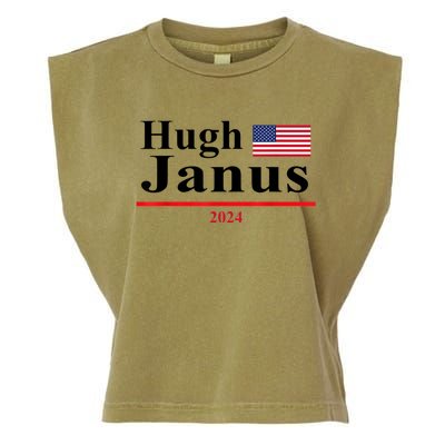 Hugh Janus Funny Presidential Election 2024 Parody Innuendo Garment-Dyed Women's Muscle Tee