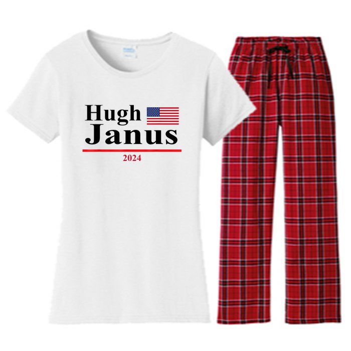 Hugh Janus Funny Presidential Election 2024 Parody Innuendo Women's Flannel Pajama Set