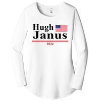 Hugh Janus Funny Presidential Election 2024 Parody Innuendo Women's Perfect Tri Tunic Long Sleeve Shirt