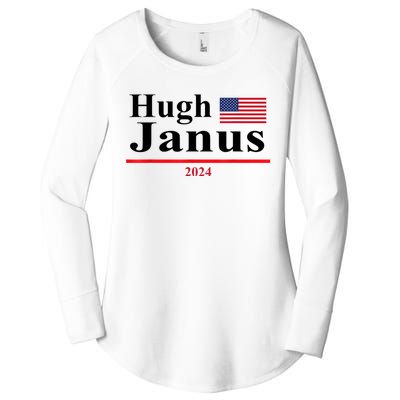 Hugh Janus Funny Presidential Election 2024 Parody Innuendo Women's Perfect Tri Tunic Long Sleeve Shirt