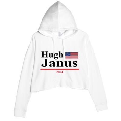 Hugh Janus Funny Presidential Election 2024 Parody Innuendo Crop Fleece Hoodie