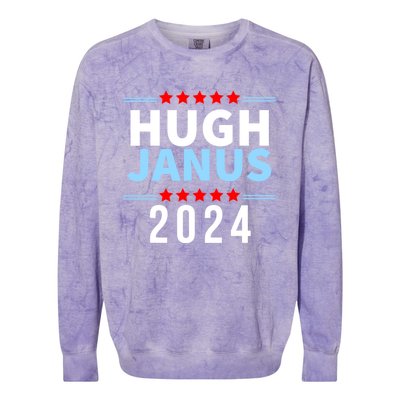 Hugh Janus Funny Presidential Election President 2024 Colorblast Crewneck Sweatshirt