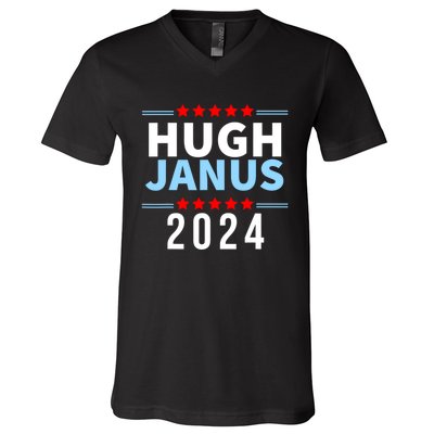 Hugh Janus Funny Presidential Election President 2024 V-Neck T-Shirt