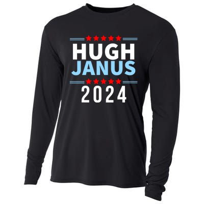 Hugh Janus Funny Presidential Election President 2024 Cooling Performance Long Sleeve Crew