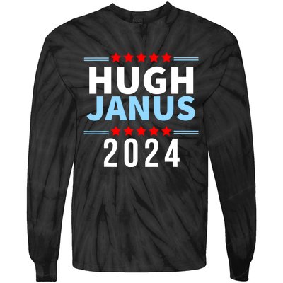 Hugh Janus Funny Presidential Election President 2024 Tie-Dye Long Sleeve Shirt