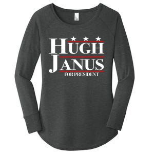 Hugh Janus Funny Presidential Election President 2024 Women's Perfect Tri Tunic Long Sleeve Shirt