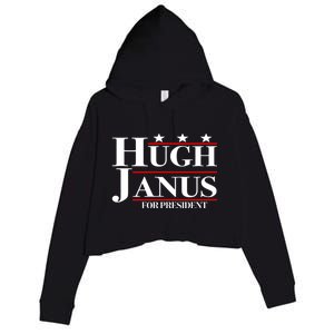 Hugh Janus Funny Presidential Election President 2024 Crop Fleece Hoodie