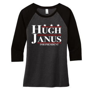 Hugh Janus Funny Presidential Election President 2024 Women's Tri-Blend 3/4-Sleeve Raglan Shirt