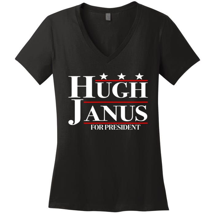 Hugh Janus Funny Presidential Election President 2024 Women's V-Neck T-Shirt