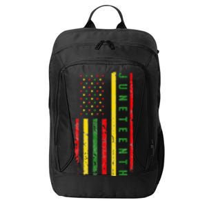 Happy Juneteenth Flag Melanin Black Pride Pan African 1865 City Backpack