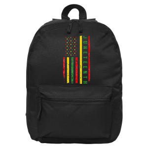 Happy Juneteenth Flag Melanin Black Pride Pan African 1865 16 in Basic Backpack