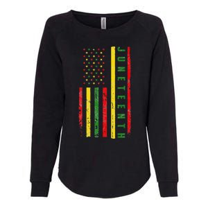 Happy Juneteenth Flag Melanin Black Pride Pan African 1865 Womens California Wash Sweatshirt