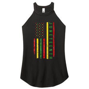 Happy Juneteenth Flag Melanin Black Pride Pan African 1865 Women's Perfect Tri Rocker Tank