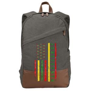 Happy Juneteenth Flag Melanin Black Pride Pan African 1865 Cotton Canvas Backpack