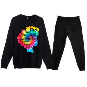 Happy Juneteenth Freedom Day African American June 19th 1965 Premium Crewneck Sweatsuit Set