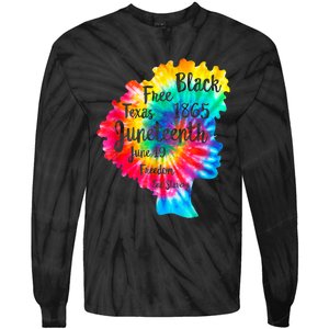 Happy Juneteenth Freedom Day African American June 19th 1965 Tie-Dye Long Sleeve Shirt