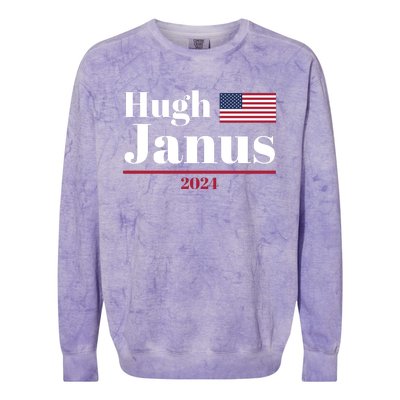 Hugh Janus Funny Presidential Election President 2024 Colorblast Crewneck Sweatshirt