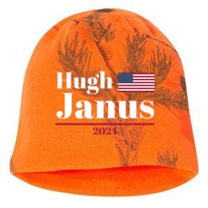 Hugh Janus Funny Presidential Election President 2024 Kati - Camo Knit Beanie