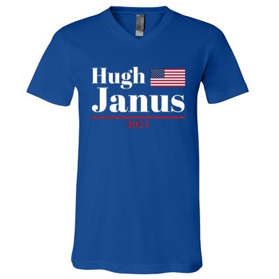 Hugh Janus Funny Presidential Election President 2024 V-Neck T-Shirt